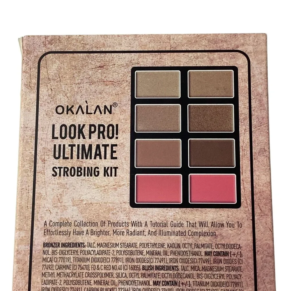 Okalan Look Pro Ultimate Strobing Kit Natural Color 8 Shade Face Palette